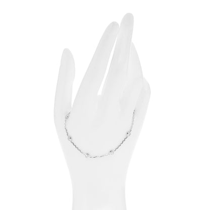 Cartier 18K White Gold 7 Diamond D'Amour Station Bracelet 2 of 4