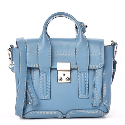 3.1 Phillip Lim 3.1 Smooth Calfskin Mini Pashli Satchel Powder Blue 1 of 21