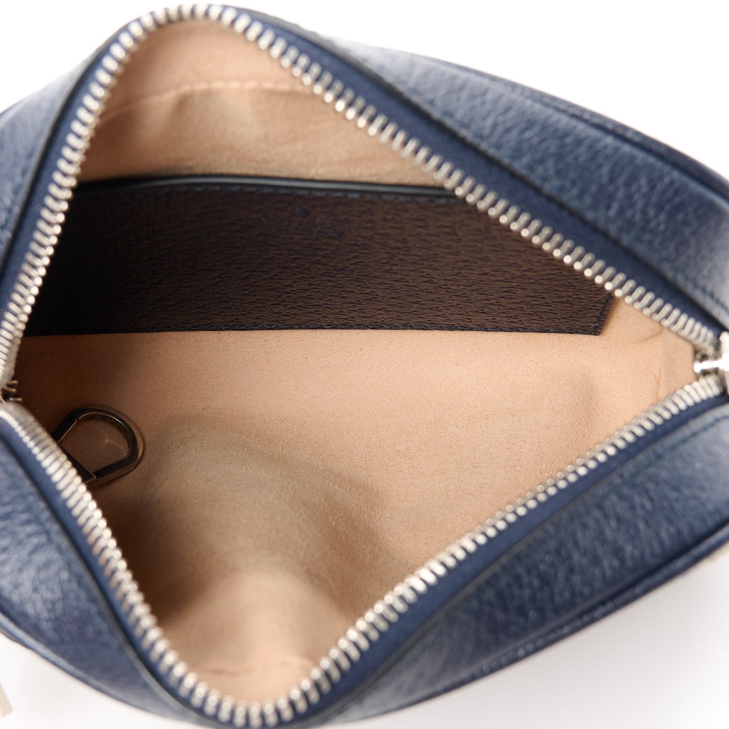 Gucci GG Supreme Monogram Textured Dollar Calfskin Web Mini Ophidia Shoulder Bag Beige Blue 5 of 10