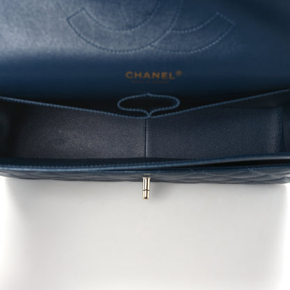 Chanel Caviar Quilted Jumbo Double Flap Dark Blue 5 of 12