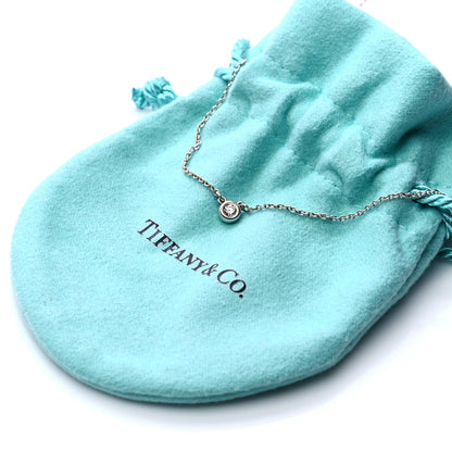 Tiffany Sterling Silver Diamond .05ct Elsa Peretti Diamonds by the Yard Pendant Necklace 7 of 7