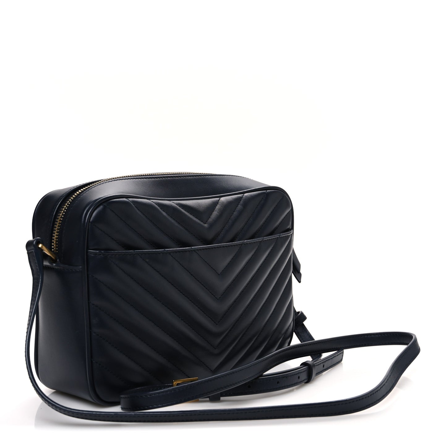 Calfskin Matelasse Monogram Lou Camera Bag Deep Marine
