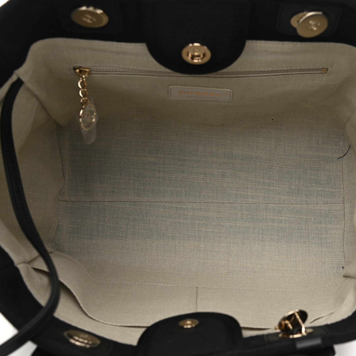 Chanel Mixed Fibers Small Deauville Tote Black 5 of 11
