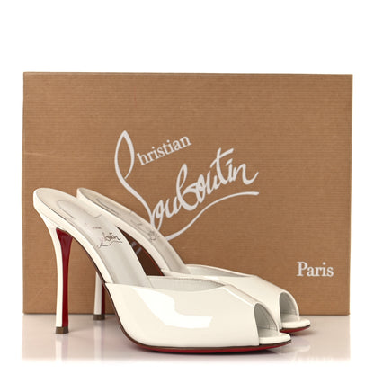 Christian Louboutin Patent Me Dolly 100 Sandals 37.5 White 10 of 10