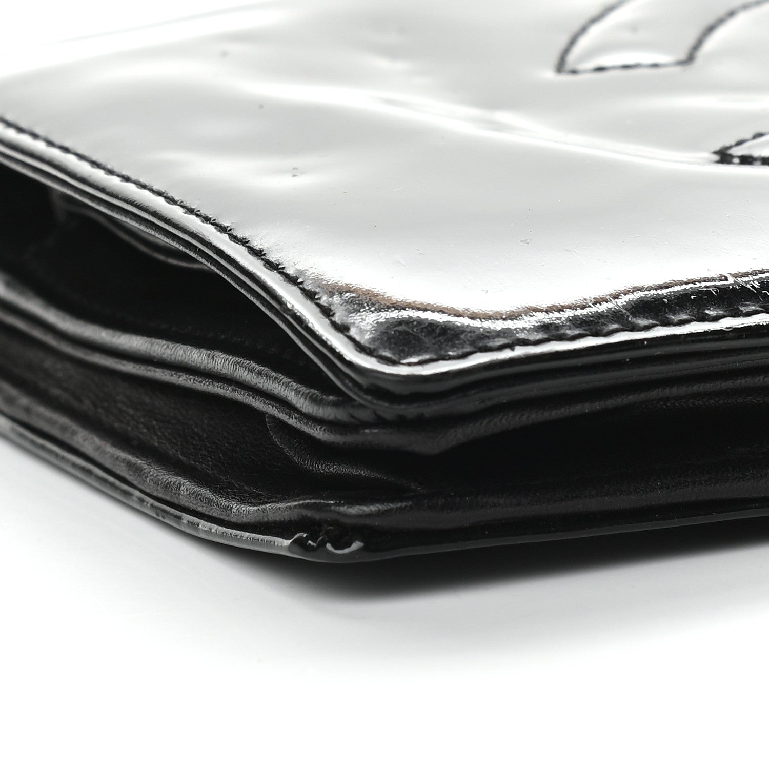 Chanel Patent Timeless CC Wallet On Chain WOC Black 7 of 9