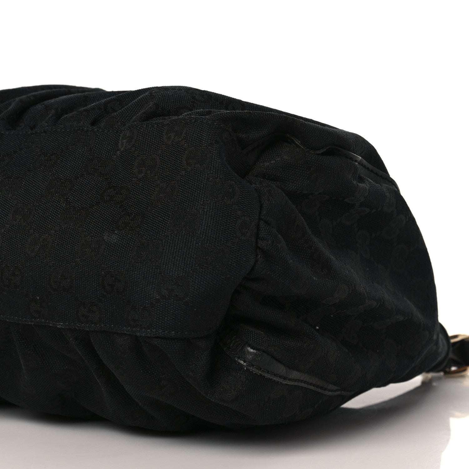 Gucci Monogram Large D Gold Ring Hobo Black 9 of 11
