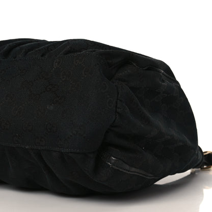 Gucci Monogram Large D Gold Ring Hobo Black 9 of 11