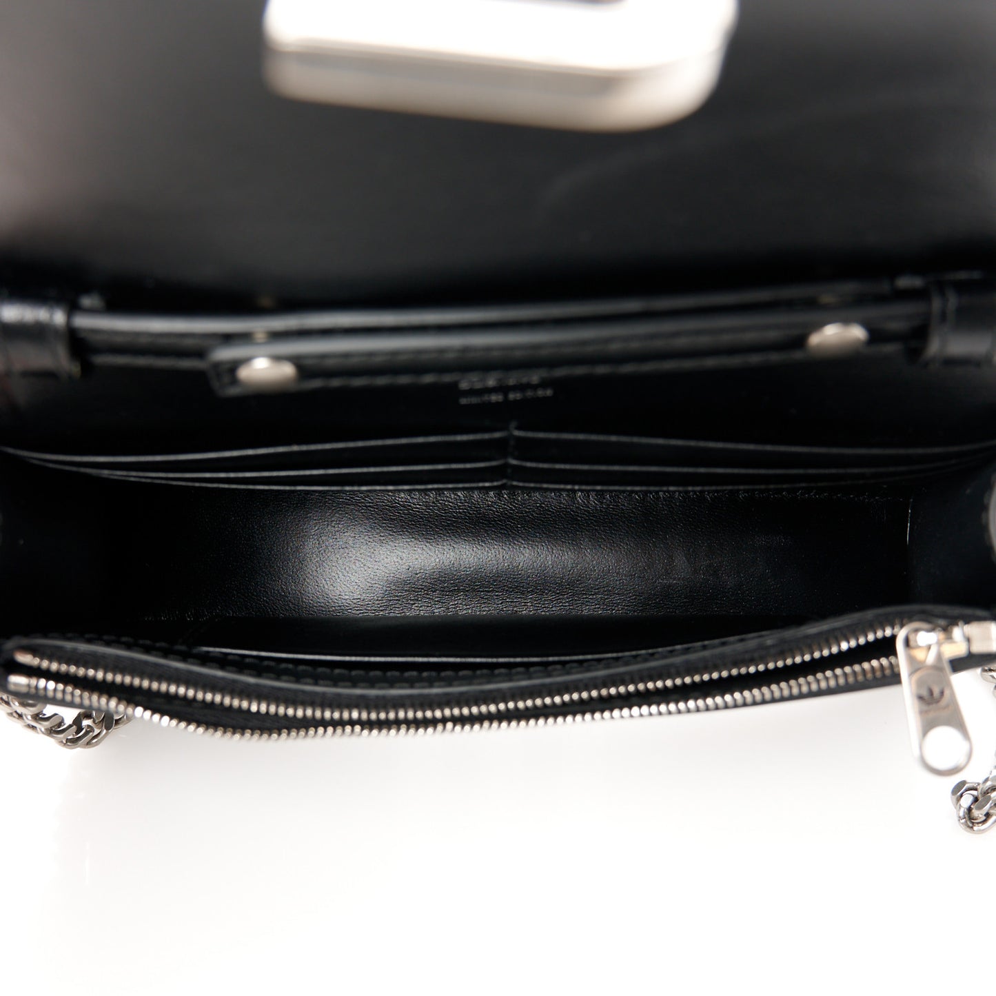 X ADIDAS Box Calfskin Hourglass Chain Bag Black