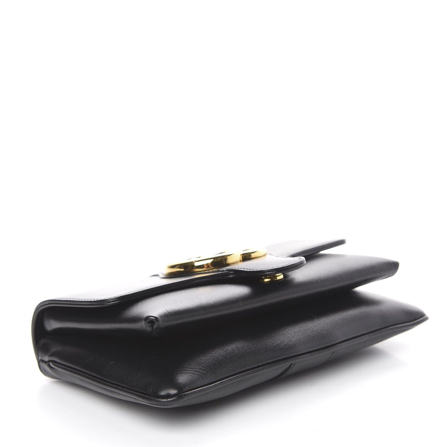 Vitello Palmellato Lux Small Arli Flap Shoulder Bag Black