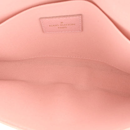 Louis Vuitton Damier Azur Pochette Felicie Chain Wallet Rose Ballerine 5 of 10