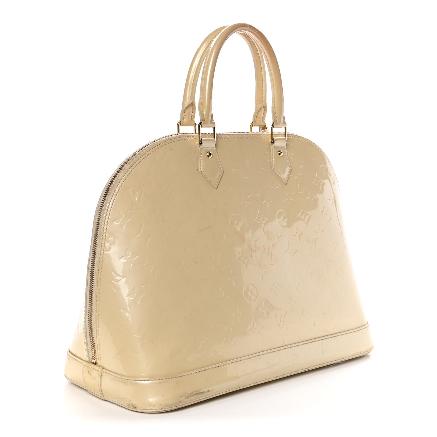 Louis Vuitton Vernis Alma MM Blanc Corail 3 of 20