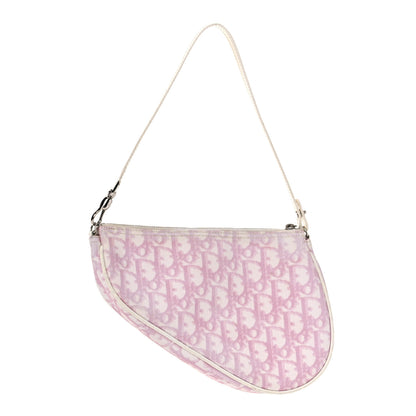 Christian Dior Monogram Mini Saddle Pochette Pink 3 of 22