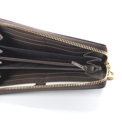 Gucci GG Supreme Monogram Web Ophidia Zip Around Wallet Brown 5 of 9