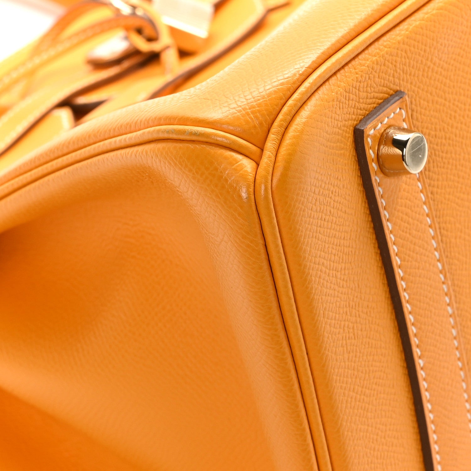 Hermes Epsom Candy Birkin 35 Jaune D'Or Feu 9 of 12