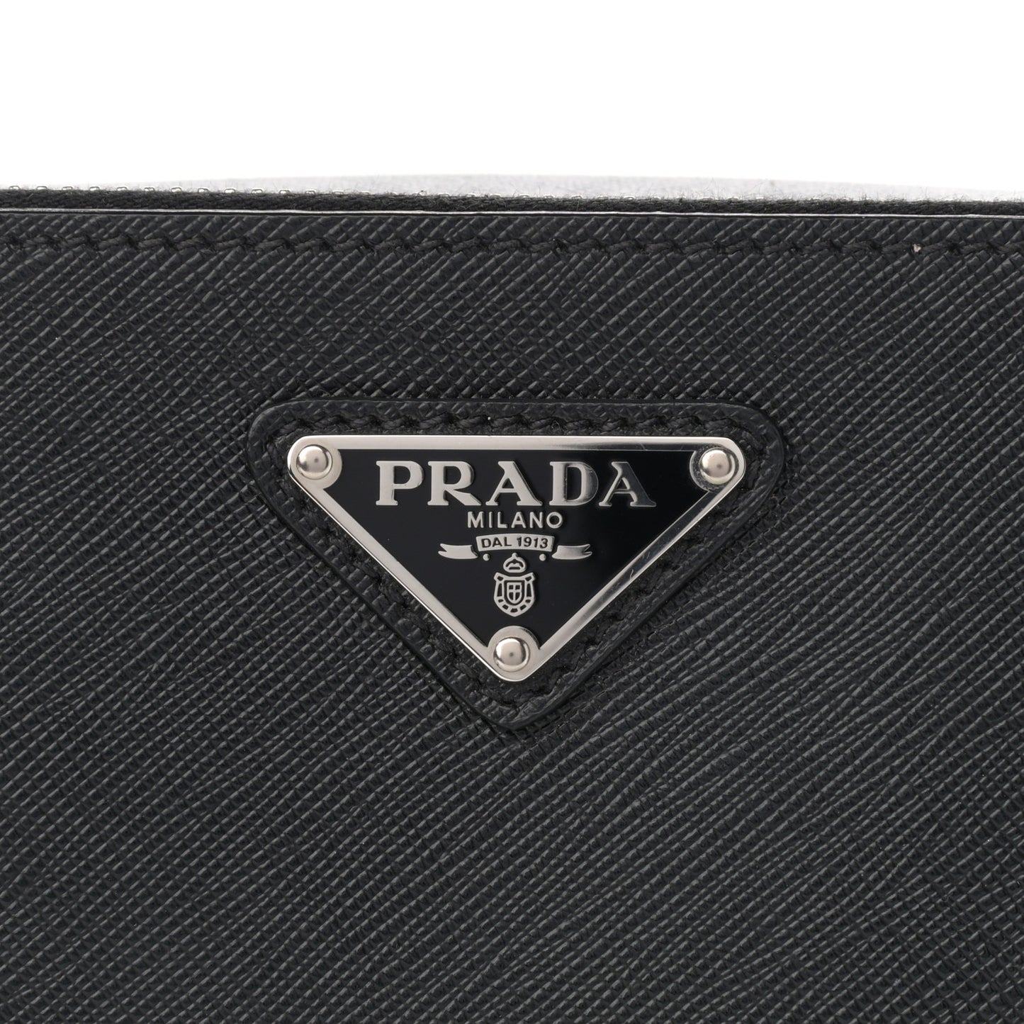 Saffiano Travel Medium Brique Crossbody Bag Black
