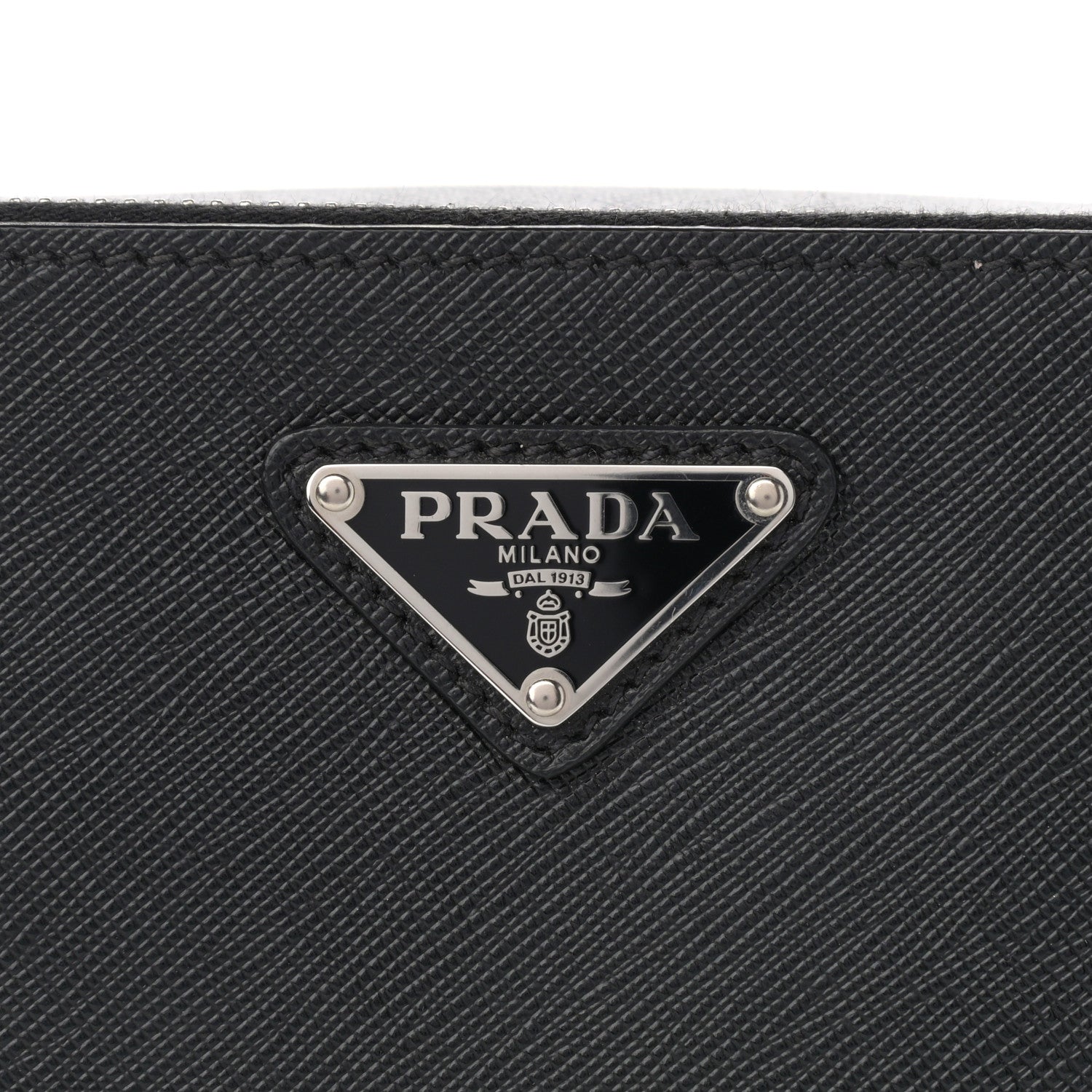 Prada Saffiano Travel Medium Brique Crossbody Bag Black 8 of 11