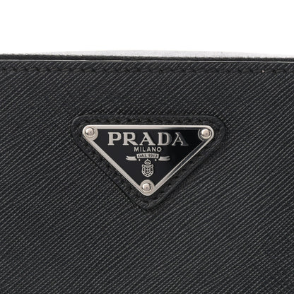 Prada Saffiano Travel Medium Brique Crossbody Bag Black 8 of 11