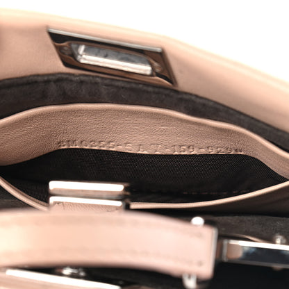 Fendi Shearling Shiny Nappa Micro Peekaboo Iconic Satchel Light Rose 6 of 9