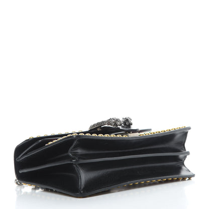 Gucci Calfskin Floral Embroidered Studded Small Dionysus Shoulder Bag Black 4 of 15