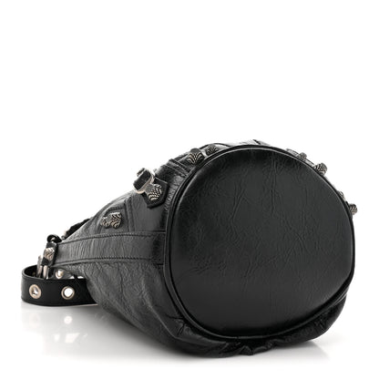 Balenciaga Agneau Arena Le Cagole Bucket Bag XS Black 4 of 10
