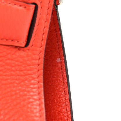 Hermes Taurillon Clemence Jypsiere 31 Orange Poppy 10 of 13