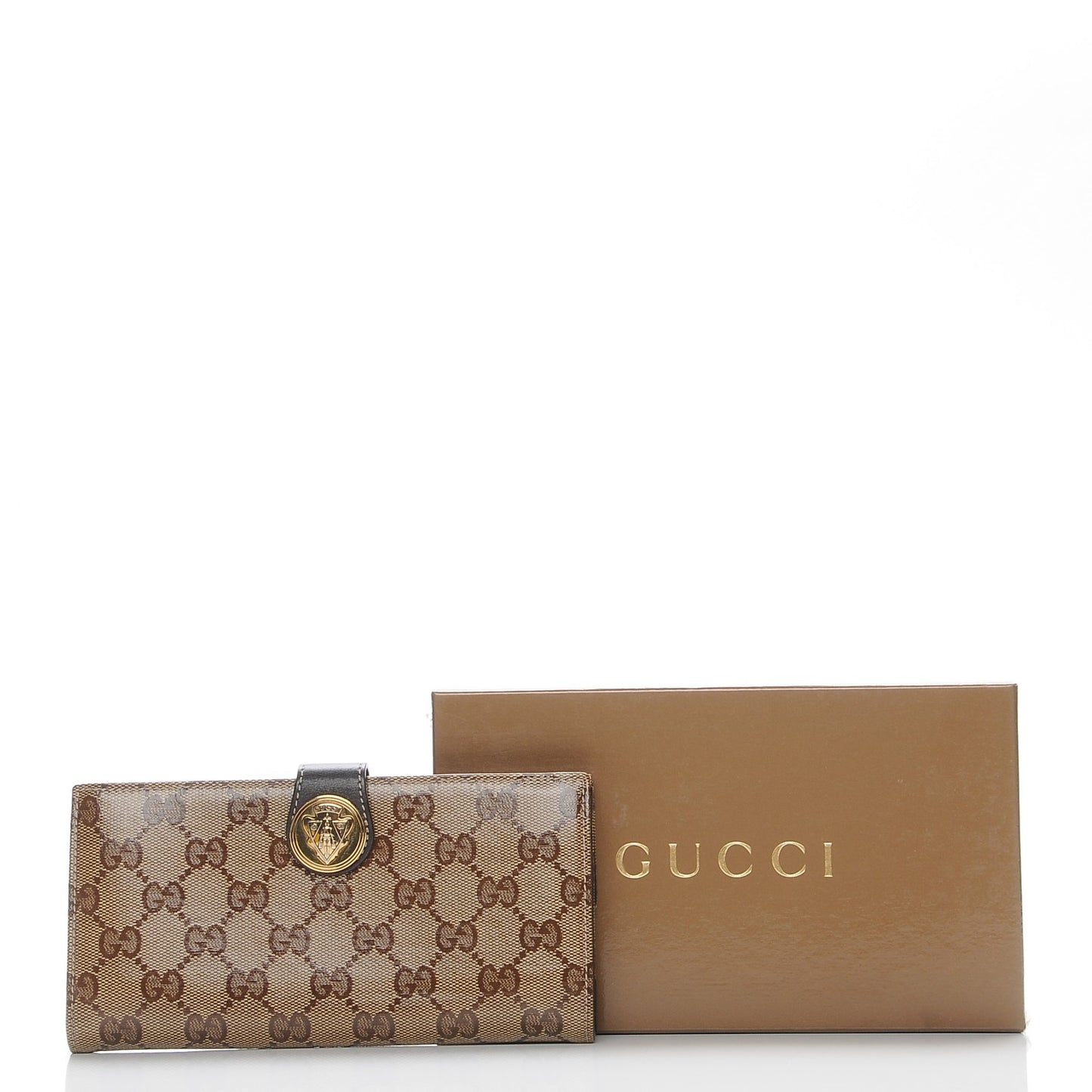 Crystal Monogram Hysteria Continental Wallet Brown