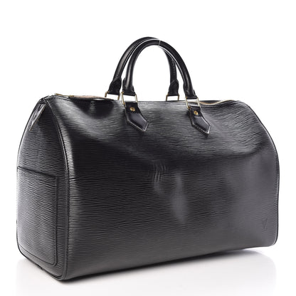 Louis Vuitton Epi Speedy 35 Black 3 of 9