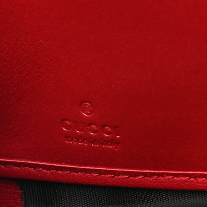 Gucci Calfskin Matelasse GG Marmont Zip Around Wallet Hibiscus Red 6 of 11