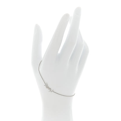 Saint Laurent Brass Monogram Charm Bracelet L Silver 2 of 4