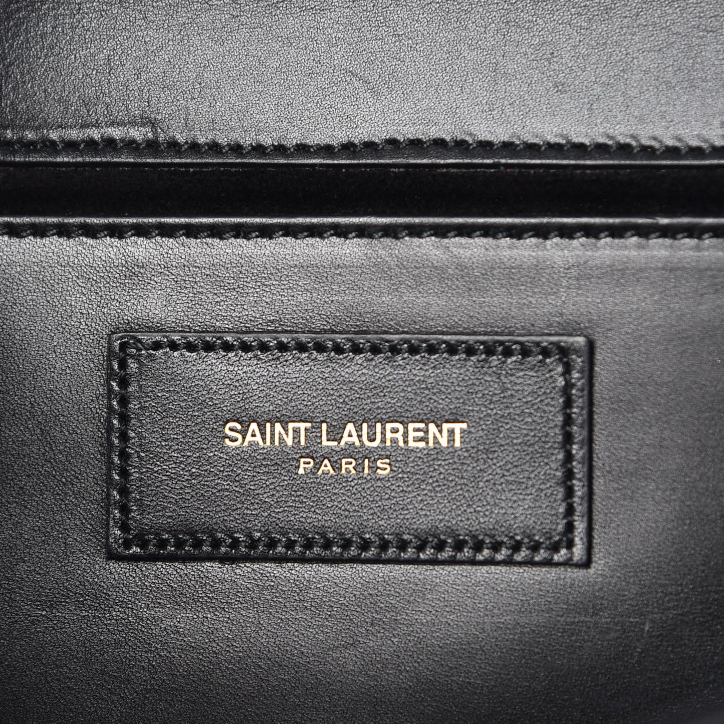 Calfskin Lutetia Flap Clutch Black