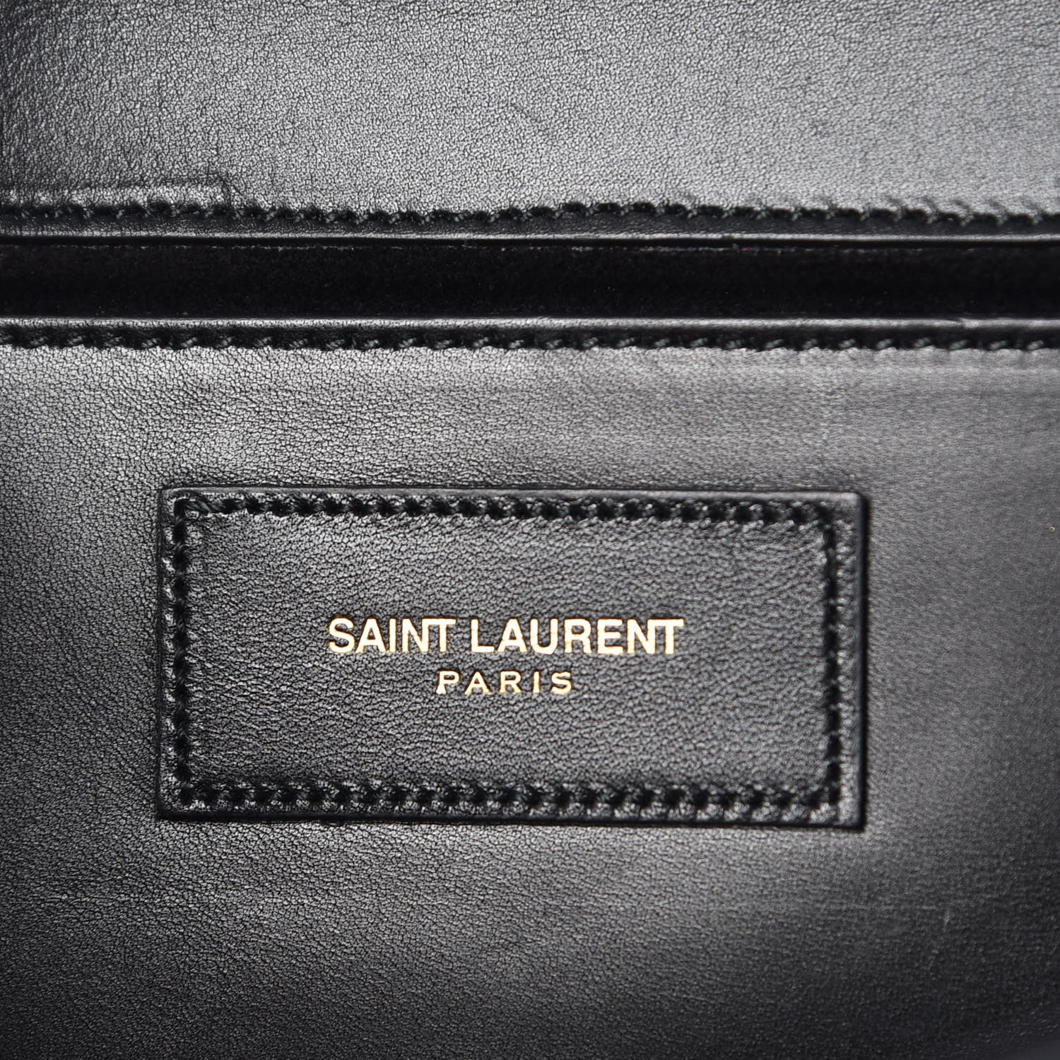 Saint Laurent Calfskin Lutetia Flap Clutch Black 6 of 13