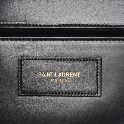 Saint Laurent Calfskin Lutetia Flap Clutch Black 6 of 13