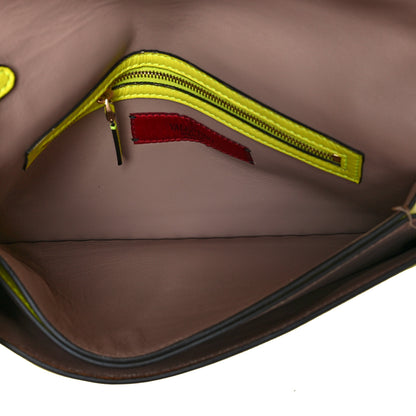 Valentino Garavani Nappa Rockstud Wristlet Clutch Yellow Fluo 4 of 14