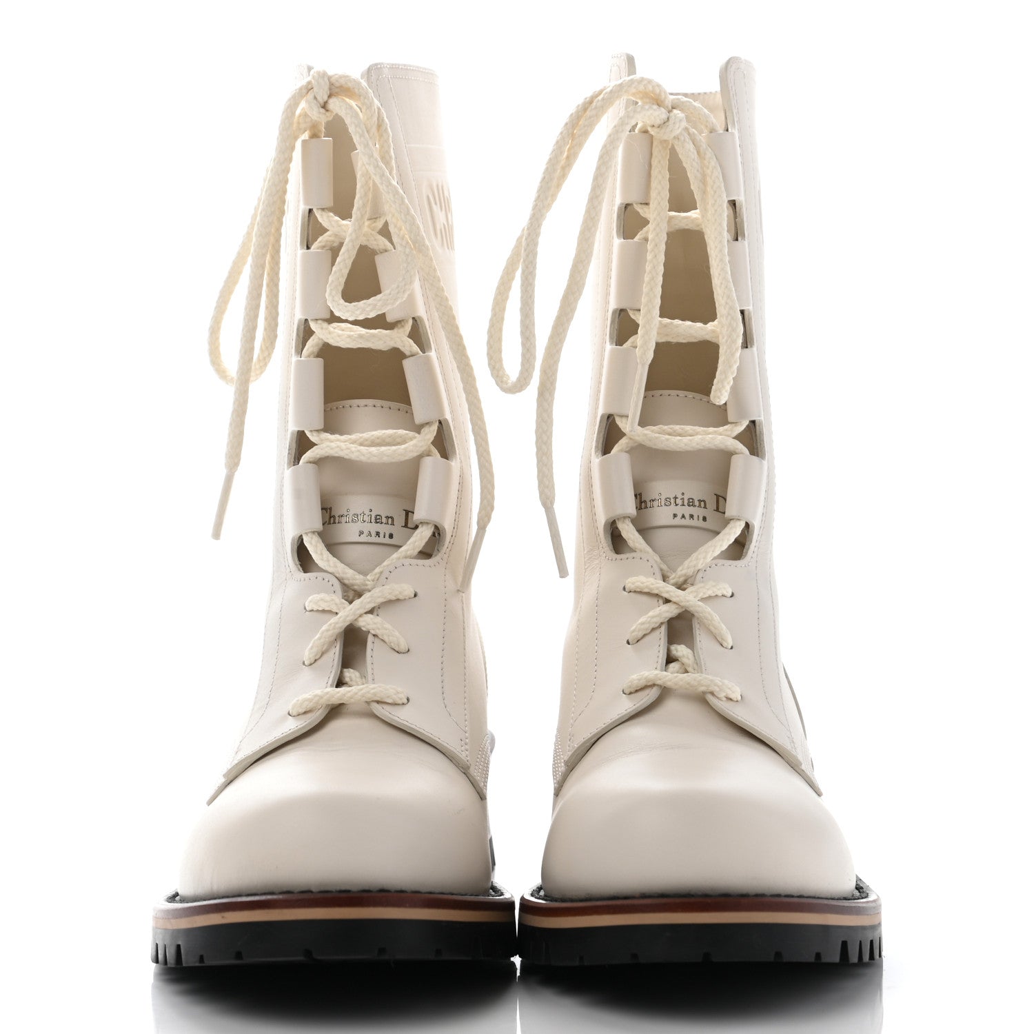 Christian Dior Calfskin Dior Quest 35mm Hiking Boots 36.5 Off White 2 of 16