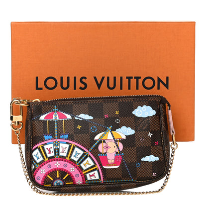 Louis Vuitton Damier Ebene 2020 Christmas Animation Big Wheel Mini Pochette Accessories Rose Ballerine 11 of 11