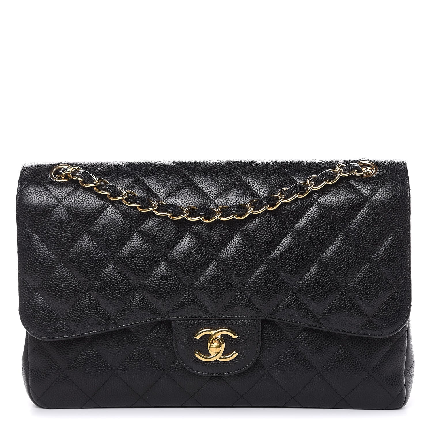 Chanel Caviar Quilted Jumbo Double Flap Black 1 of 11