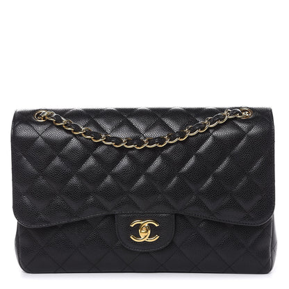 Chanel Caviar Quilted Jumbo Double Flap Black 1 of 11