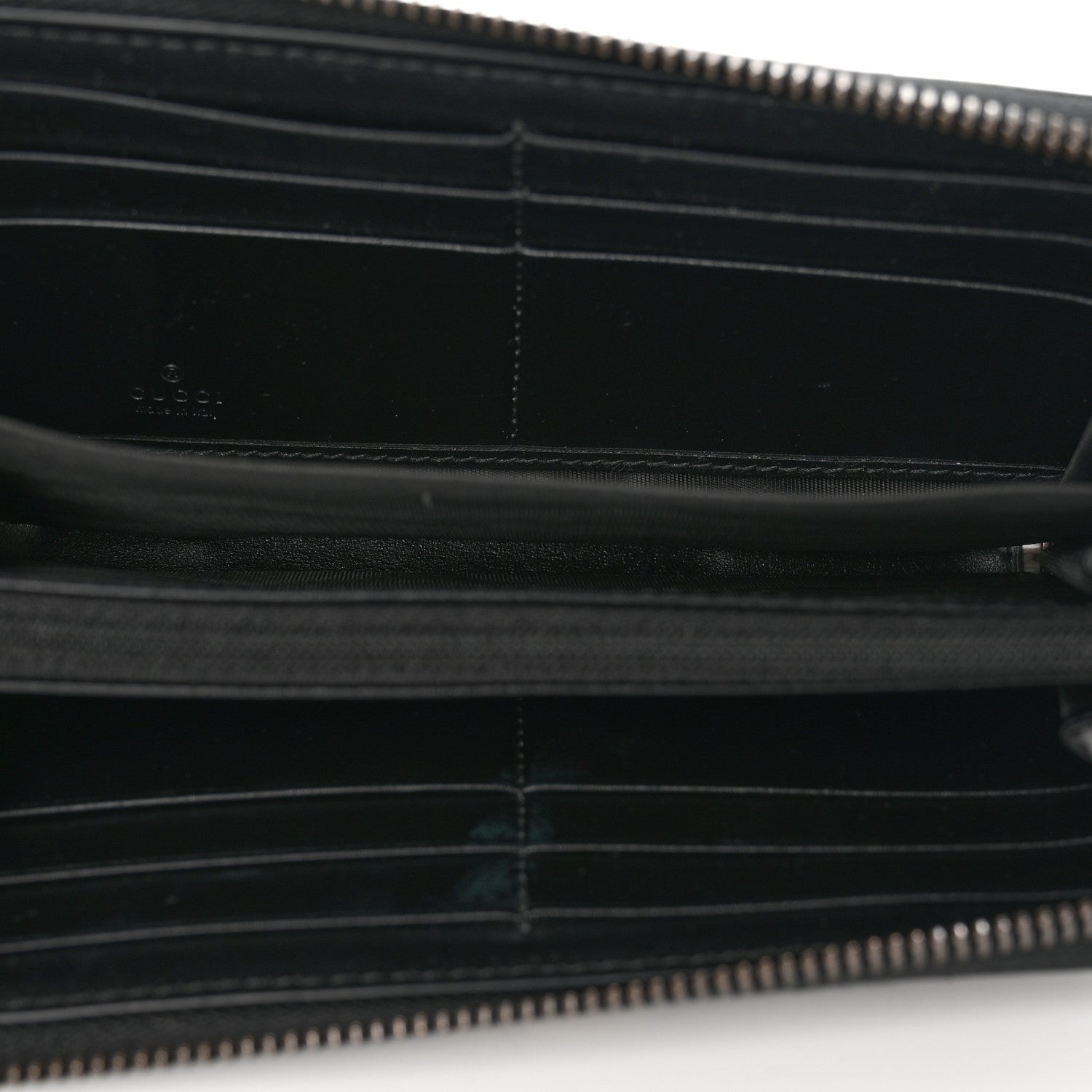 Gucci Calfskin Matelasse GG Marmont Zip Around Wallet Black 5 of 7