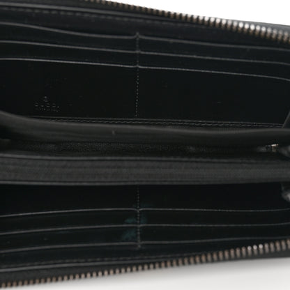 Gucci Calfskin Matelasse GG Marmont Zip Around Wallet Black 5 of 7