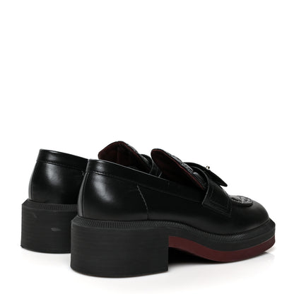 Chanel Lambskin Quilted CC Turnlock Loafers 37 Black 4 of 8