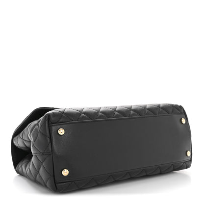 Chanel Caviar Quilted Small Coco Handle Flap Black 4 of 15