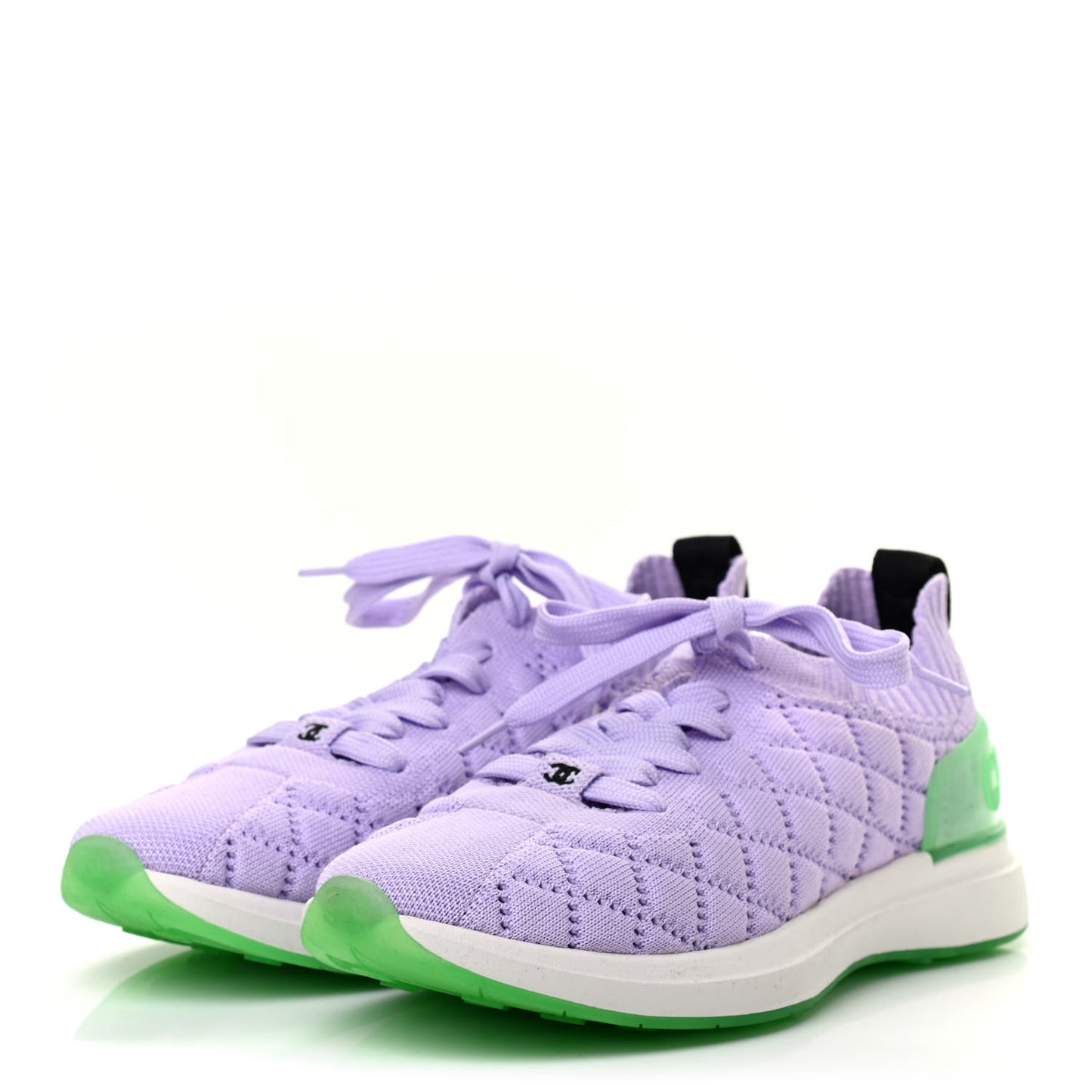 Mixed Fibers Quilted Womens CC Sneakers 39 Purple