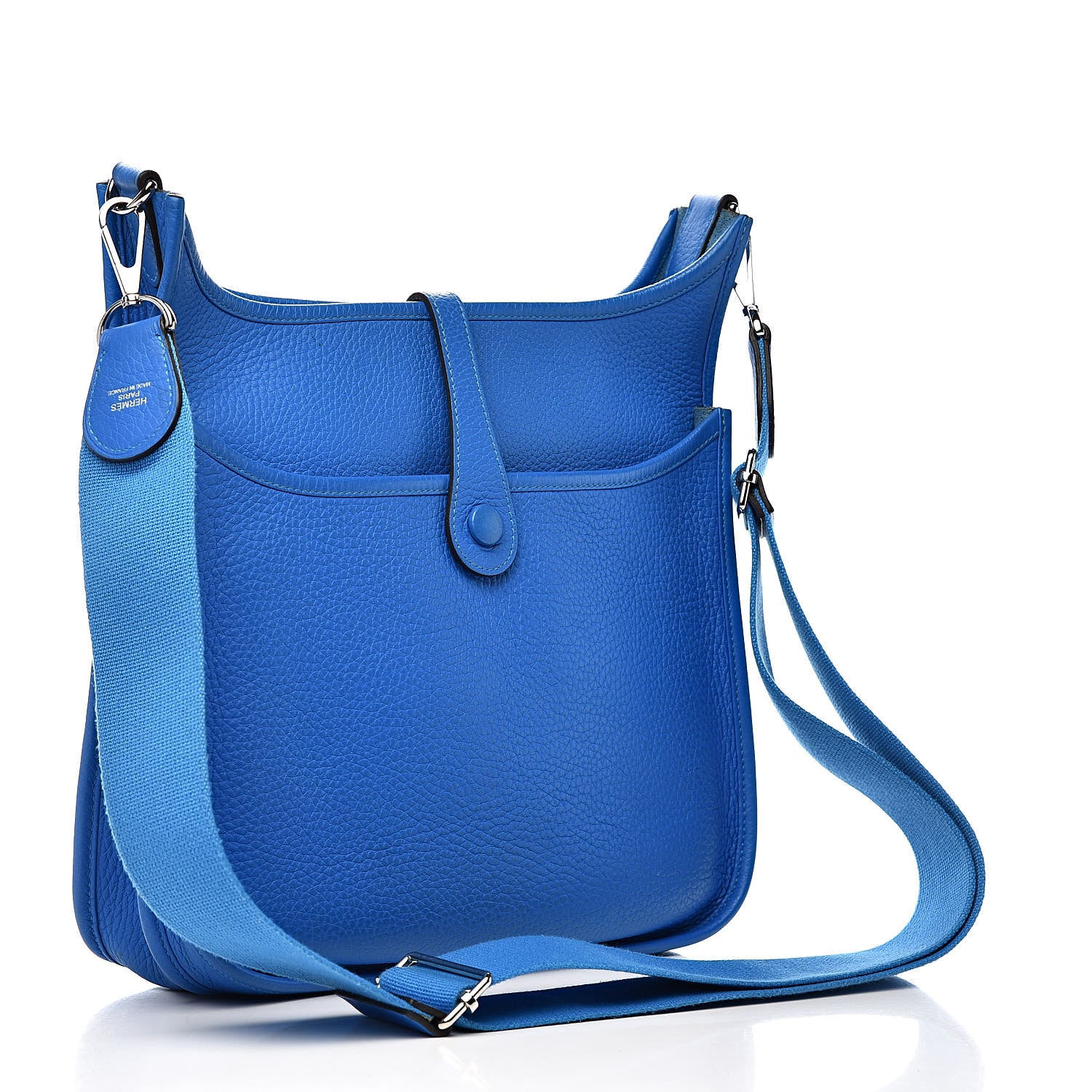 Hermes Taurillon Clemence Evelyne III PM Bleu Hydra 3 of 16