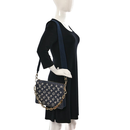 Louis Vuitton Lambskin Printed Monoglam Coussin PM Blue 3 of 11