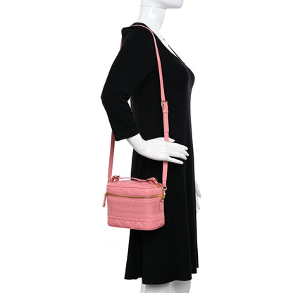 Christian Dior Lambskin Cannage Small Diortravel Vanity Case Pink 2 of 11