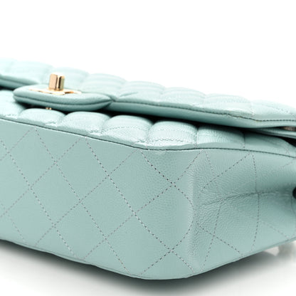 Chanel Caviar Quilted Medium Double Flap Light Blue 10 of 10