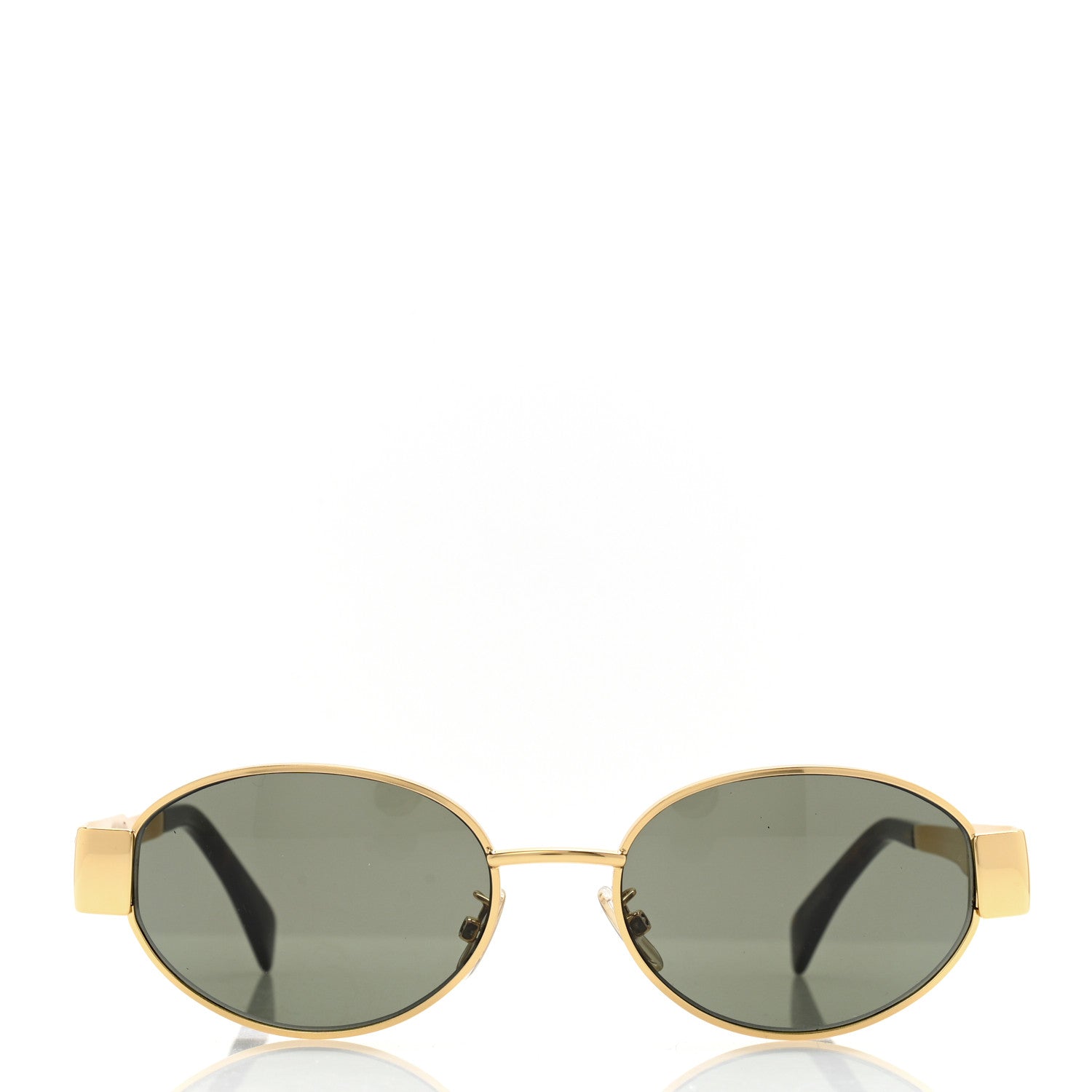 Celine Metal Triomphe 01 Sunglasses CL40235U Gold Green 2 of 7