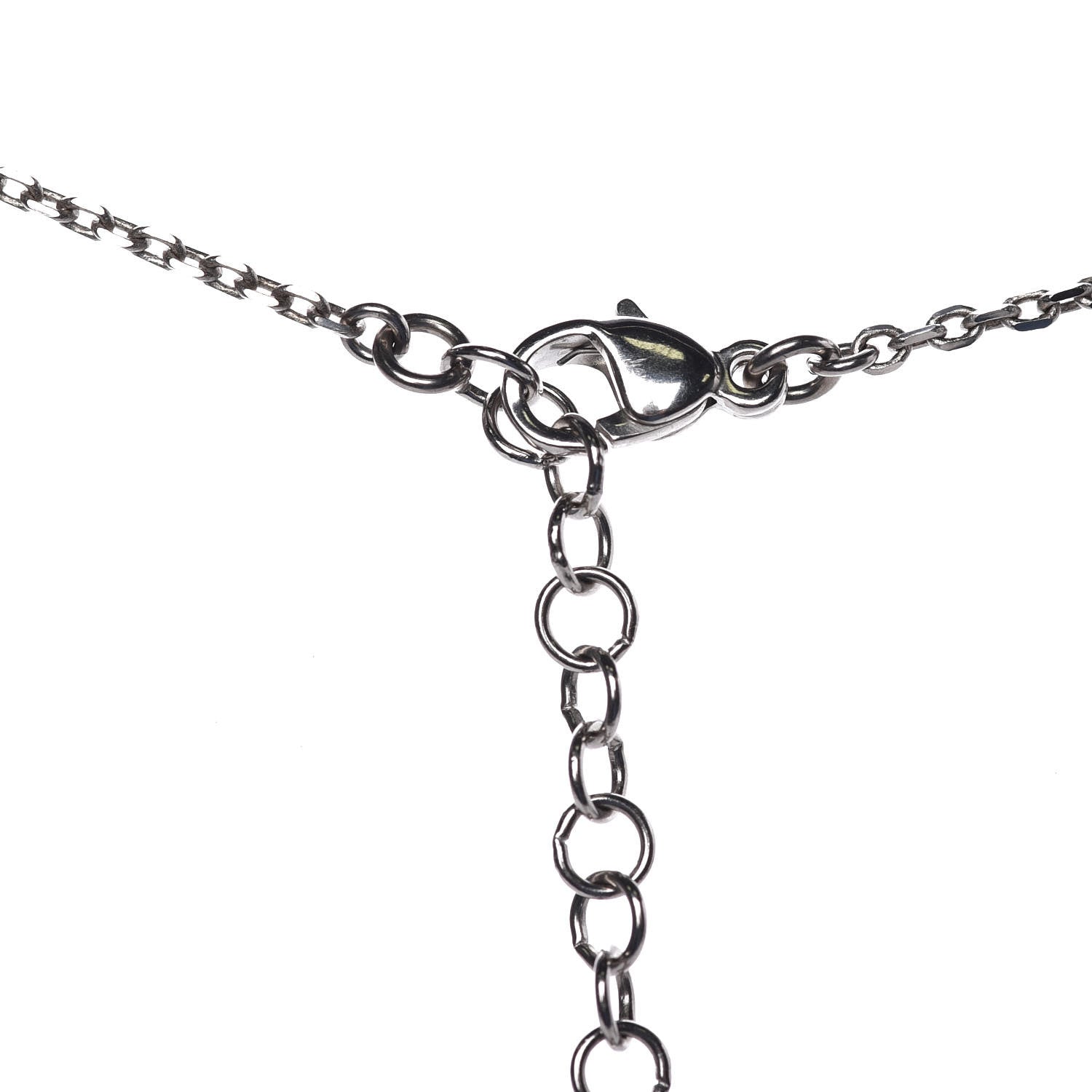 Chanel Crystal Star CC Pendant Necklace Silver 6 of 6