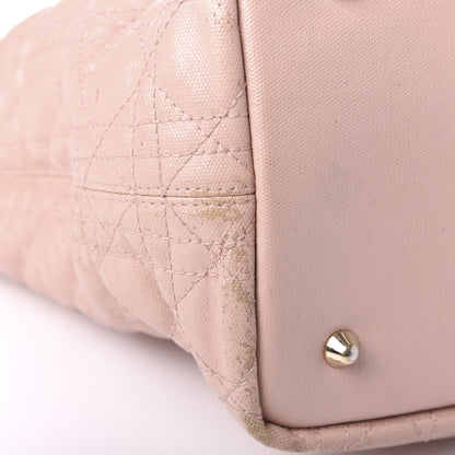Christian Dior Coated Canvas Cannage Medium Panarea Tote Rosato 13 of 14