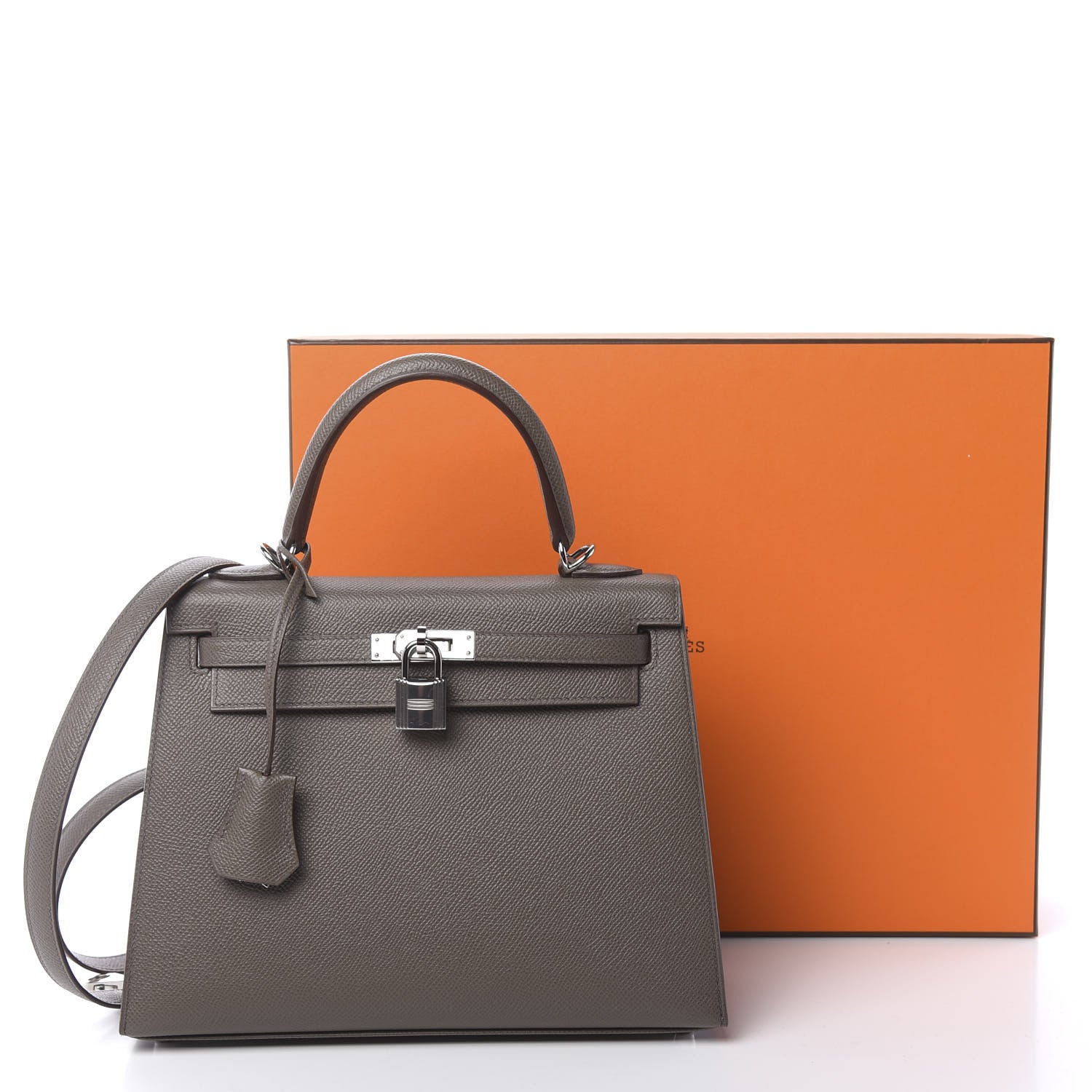 Hermes Epsom Kelly Sellier 25 Etain 12 of 12